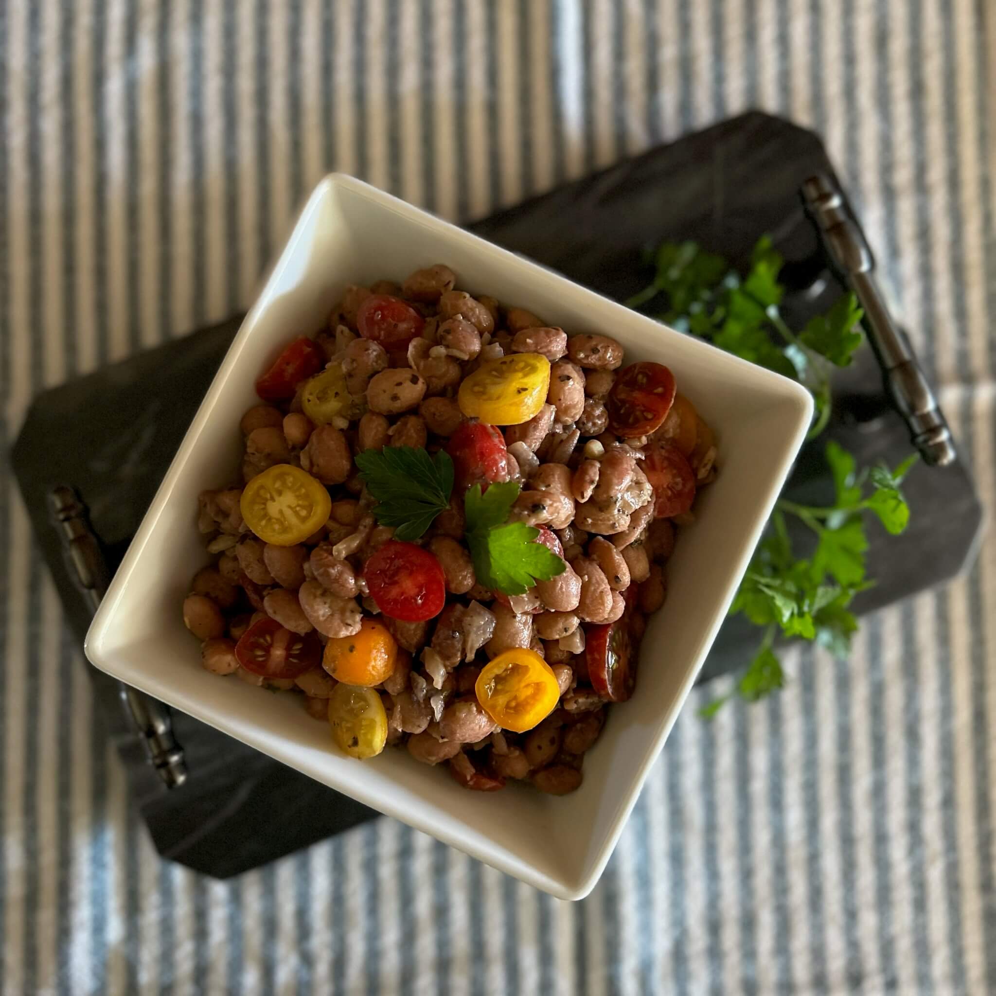 October Bean Tomato Salad | Shady Side Farm | Organic Dry Beans