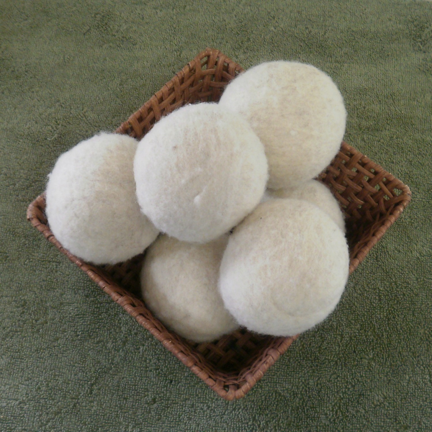 Natural Wool Dryer Balls -- Set of Seven