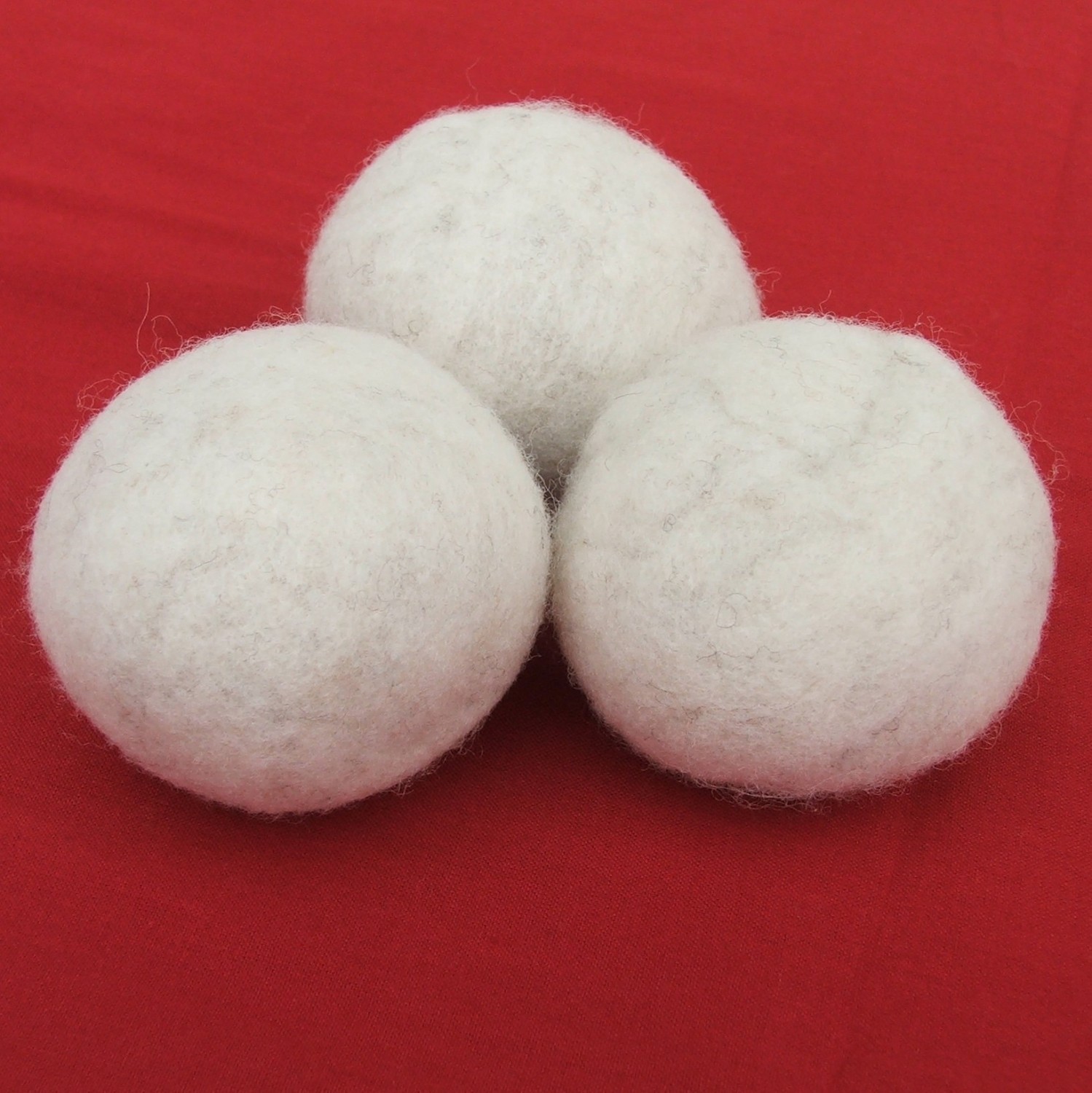 Natural Wool Dryer Balls -- Set of Three