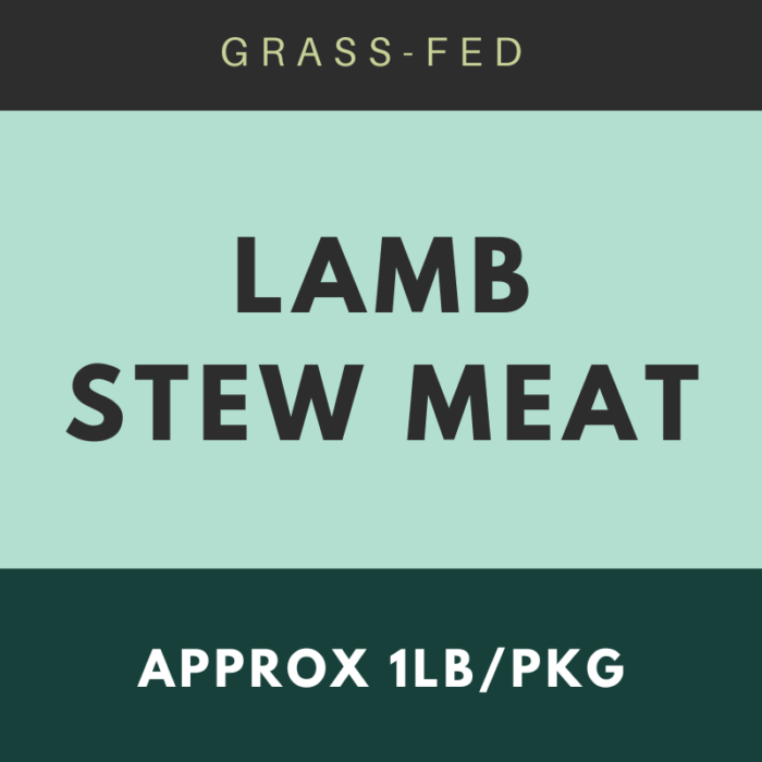 Lamb Stew Meat | Grass-fed Lamb | Shady Side Farm