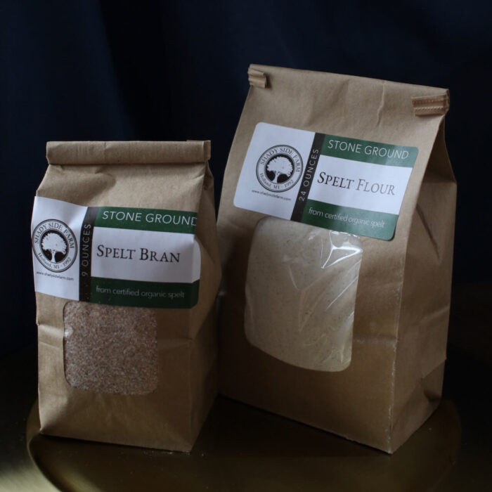 spelt flour and bran from shady side farm