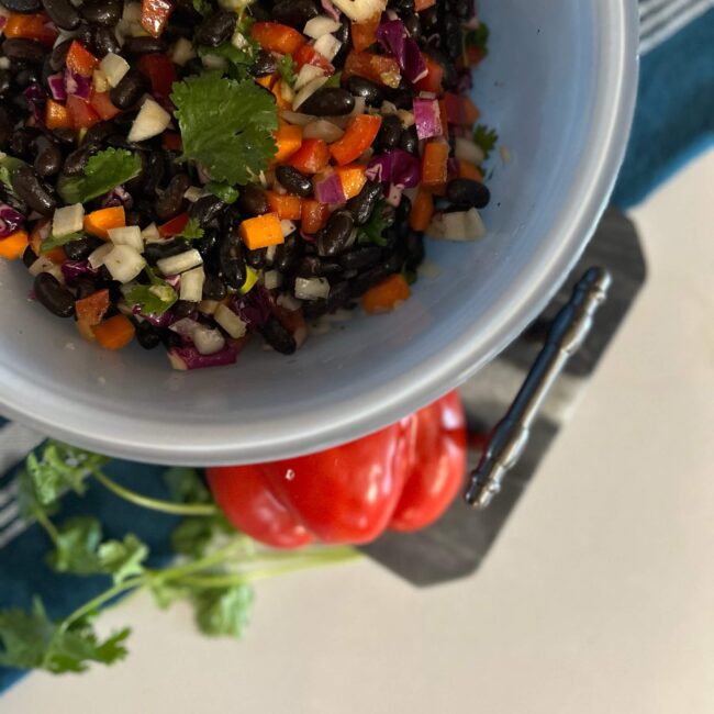Mediterranean Black Bean Salad | Shady Side Farm | Organic Dry Beans
