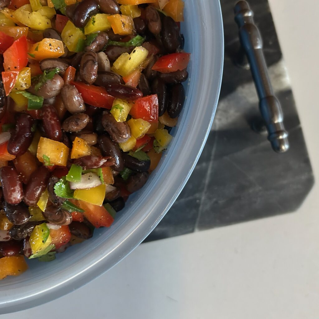 Three Bean Pepper Salad
