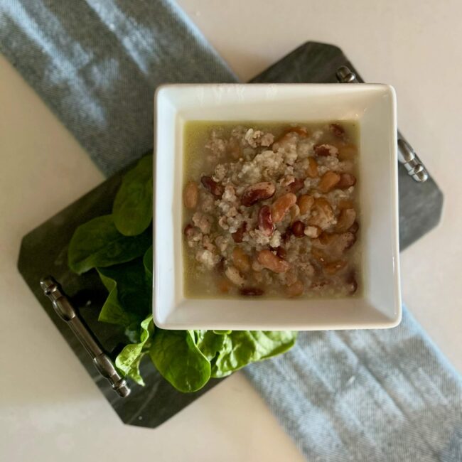 Two Bean Sausage Rice Soup | Shady Side Farm | Organic Dry Beans